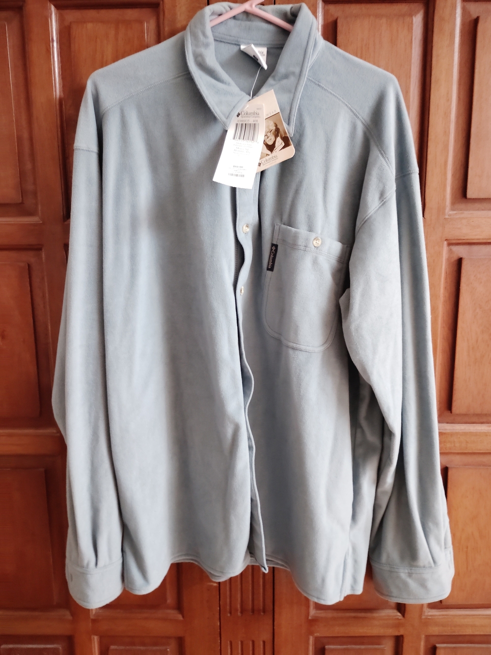 Columbia Men's Light Blue Fleece Shirt Jacket
